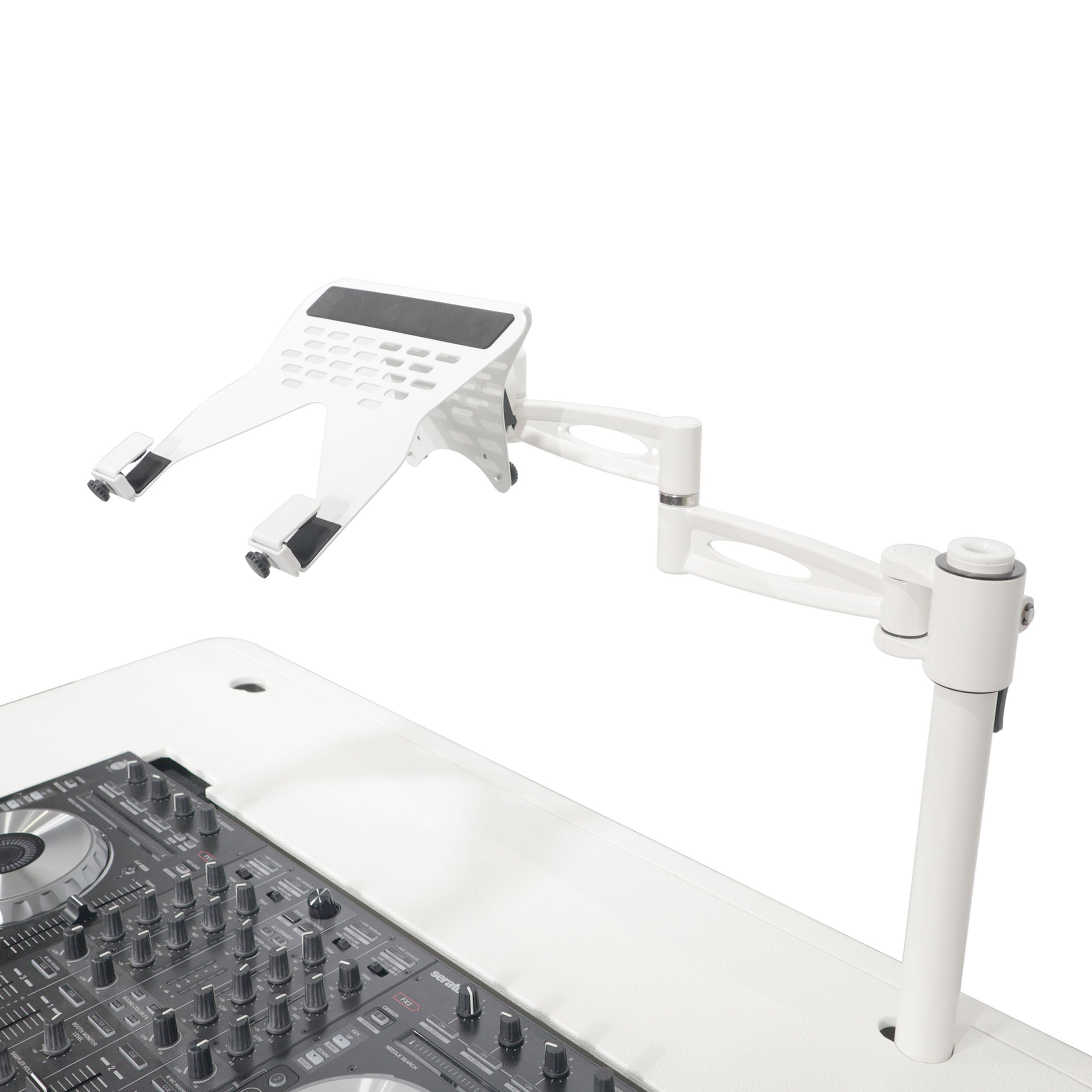 ProX Control Tower DJ Podium for Pioneer DDJ-REV7 XDJ-XZ FLX10 RANE Four - White Finish