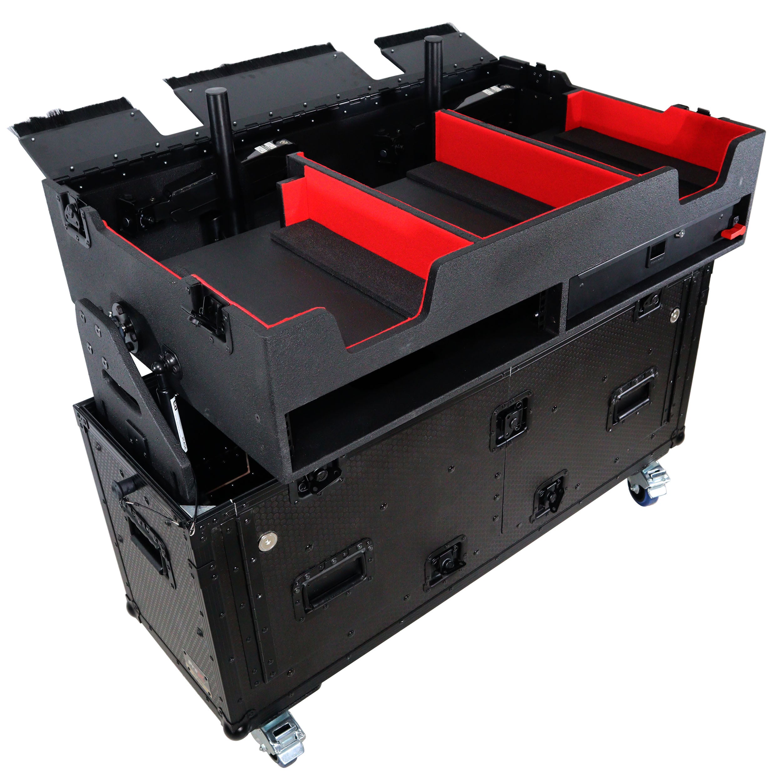ProX Flip-Ready Easy Retracting Hydraulic Lift Case for Denon DJ SC 6000 PRIME | X1850 PRIME