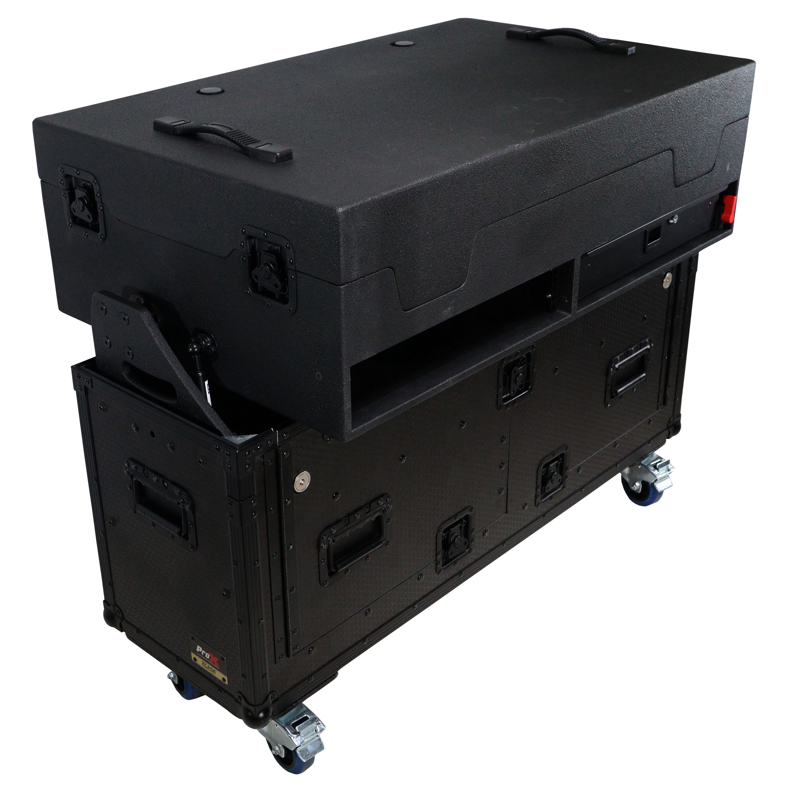 ProX Flip-Ready Easy Retracting Hydraulic Lift Case for Denon DJ SC 6000 PRIME | X1850 PRIME