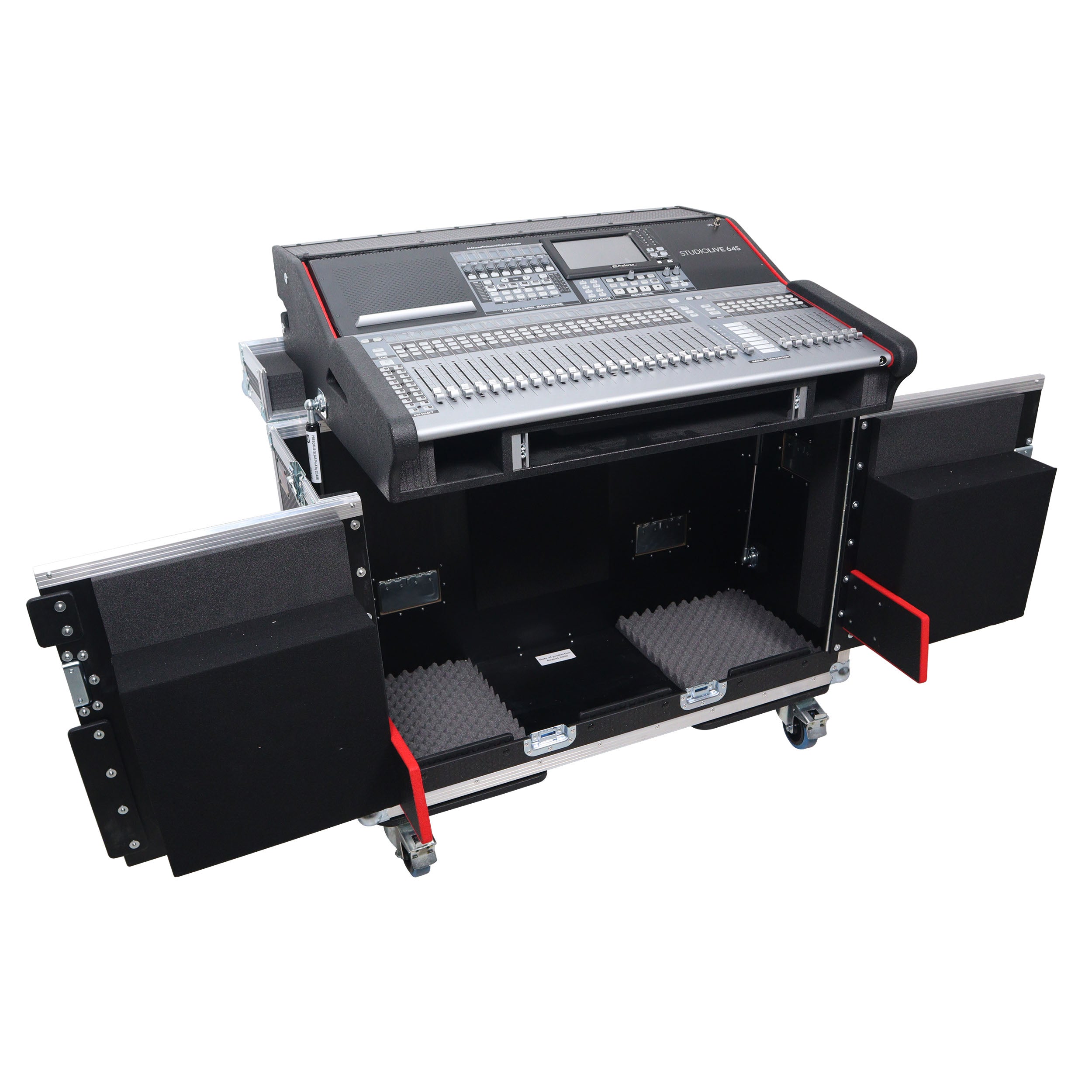 ProX Flip-Ready Easy Retracting Hydraulic Lift Case for PreSonus StudioLive 64S & 32S Mixing Console