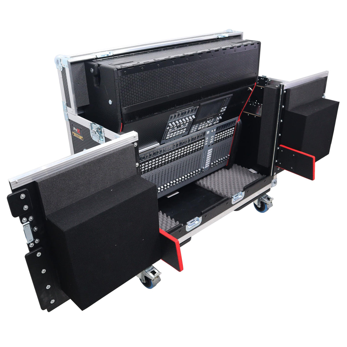 ProX Flip-Ready Easy Retracting Hydraulic Lift Case for PreSonus StudioLive 64S & 32S Mixing Console.