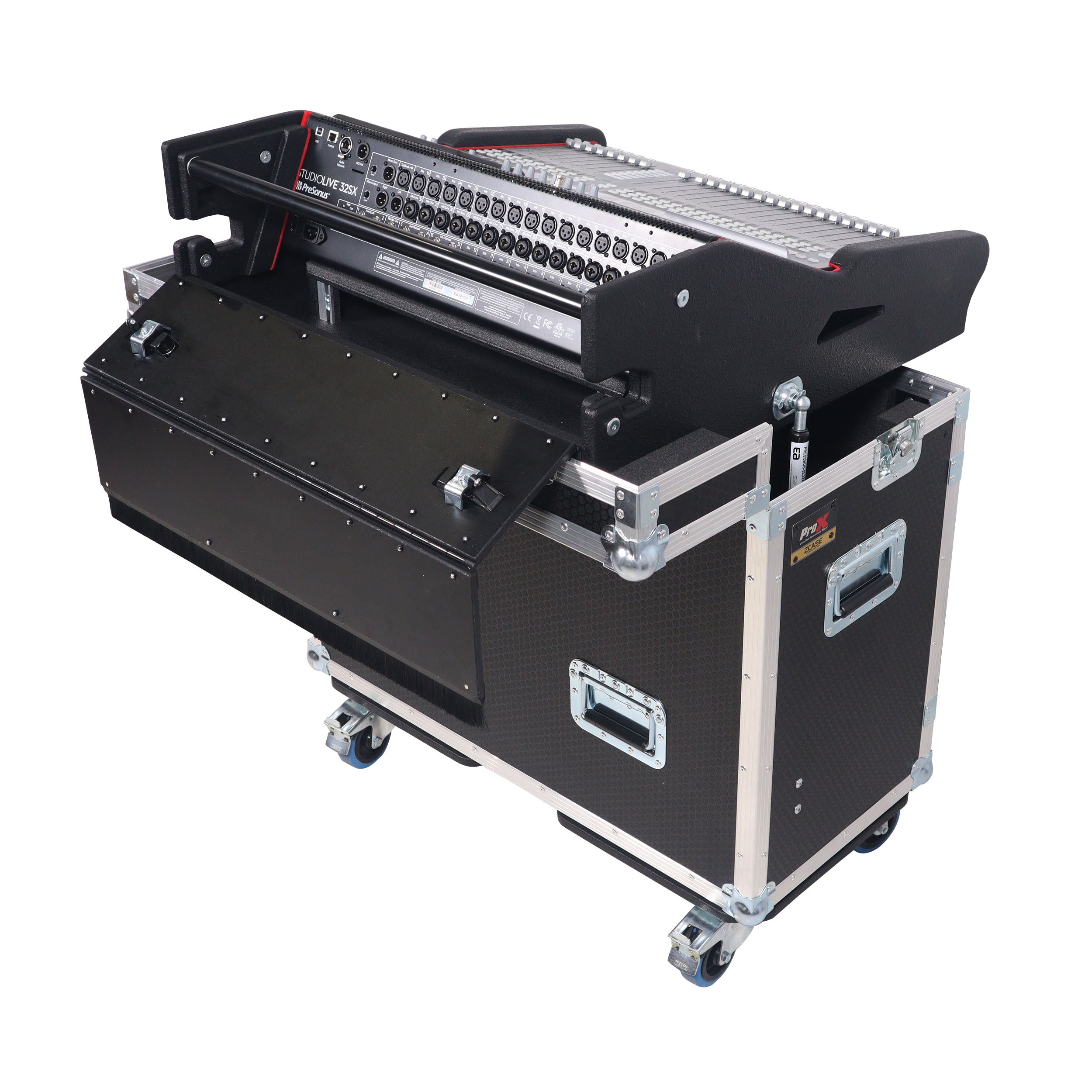 ProX Flip-Ready Easy Retracting Hydraulic Lift Case for PreSonus StudioLive 32SX Mixing Console