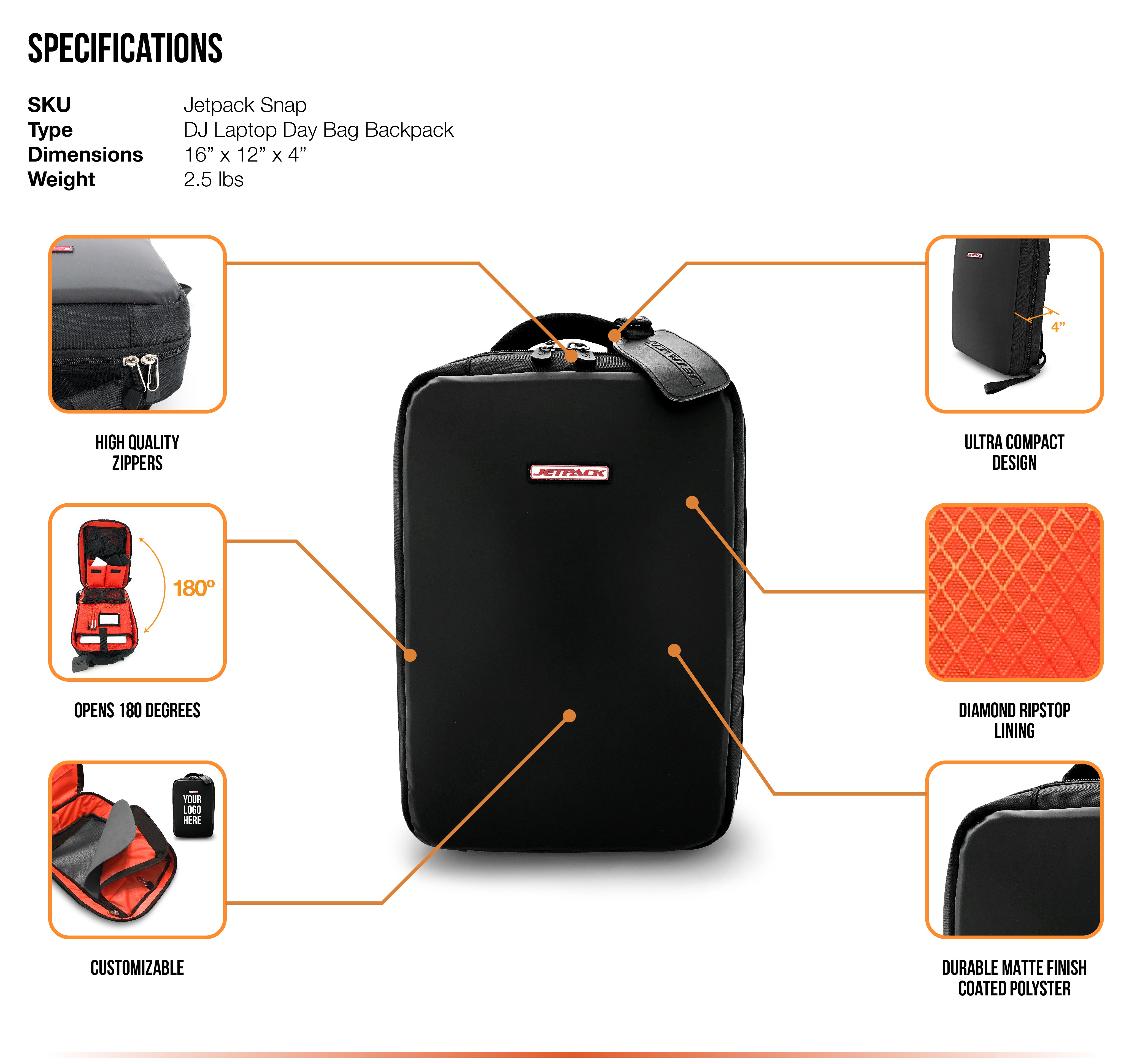 JetPack Snap - Compact Design Backpack.