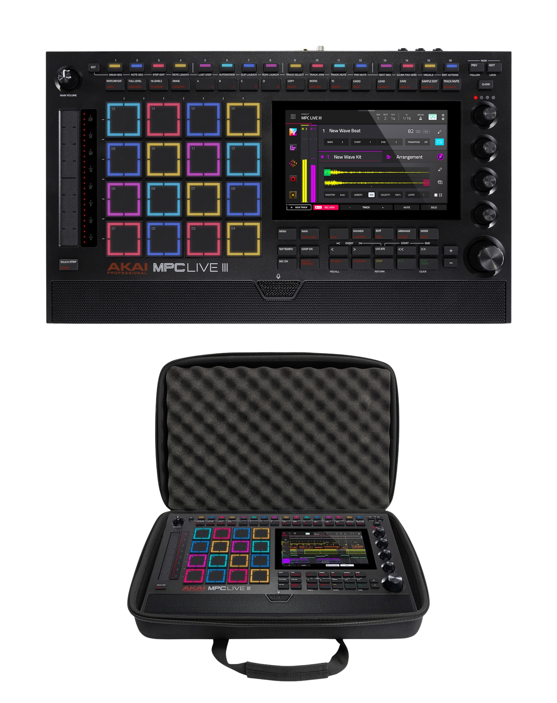 Akai MPC Live III + Magma MGA48061 Case Bundle
