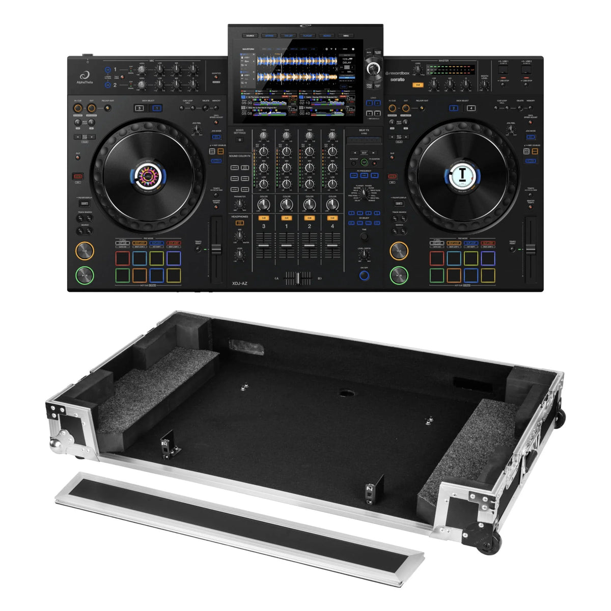 AlphaTheta XDJ-AZ + Odyssey FZXDJAZCW1 Flight Case Bundle