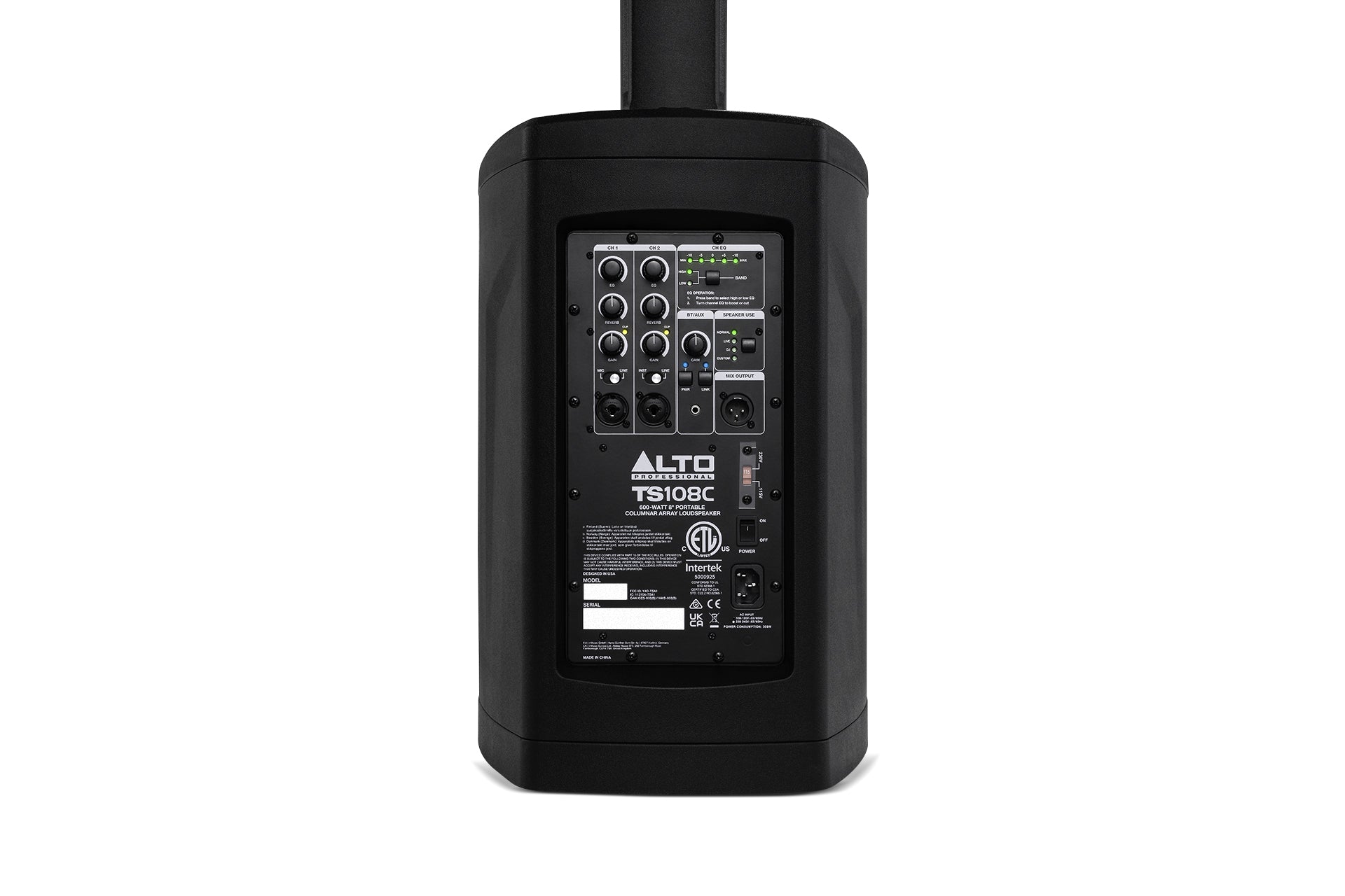 Alto TS108C - 600W Portable Column Array PA Speaker with DSP and Bluetooth
