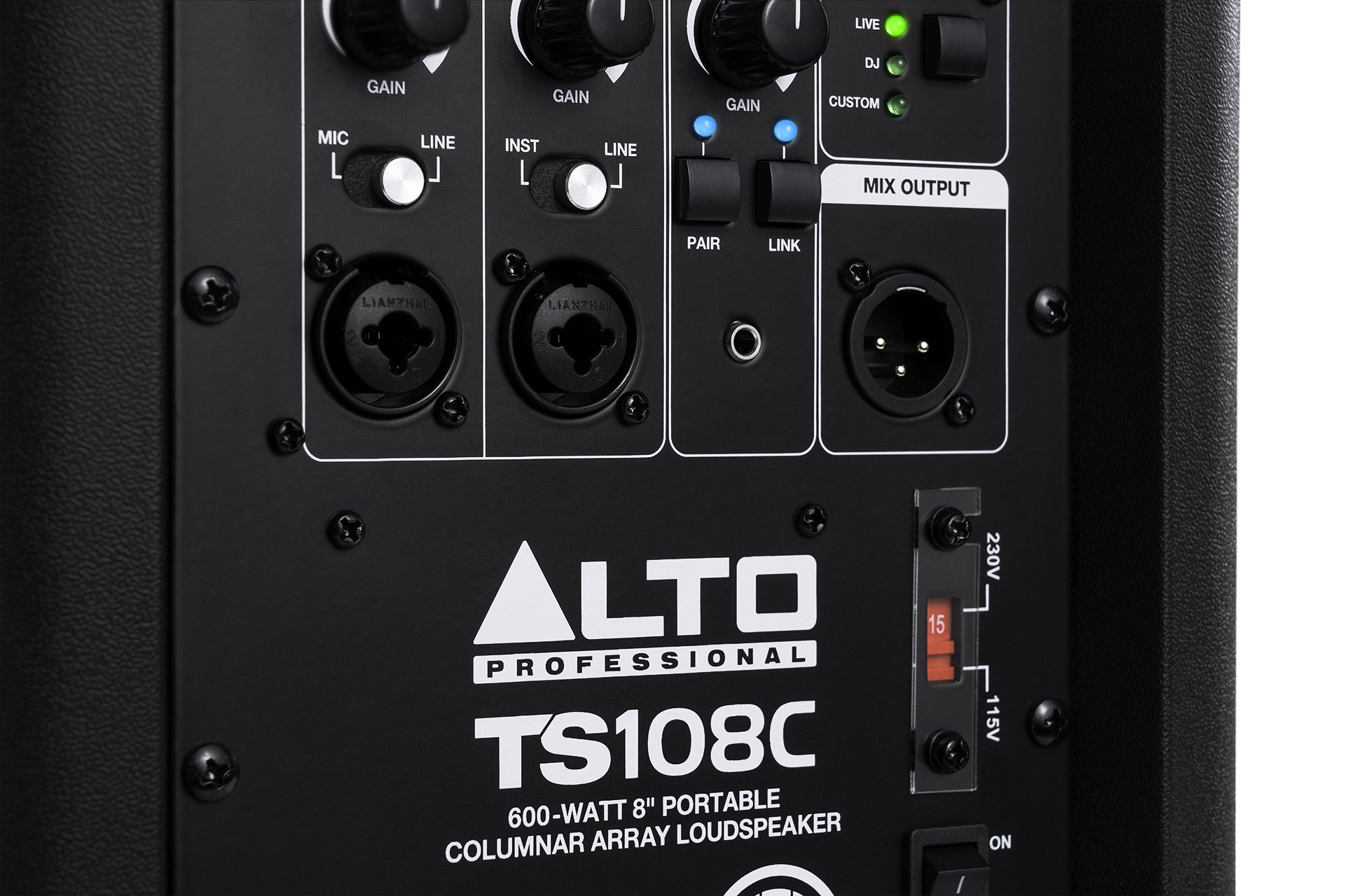 Alto TS108C - 600W Portable Column Array PA Speaker with DSP and Bluetooth