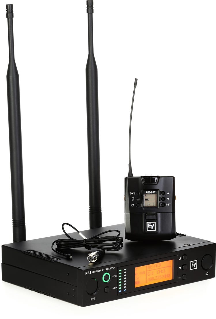 Electro-Voice RE3-BPOL - Wireless Bodypack System with Omnidirectional Lavalier Mic
