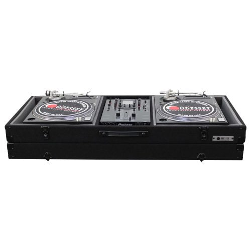 Odyssey CBM10E - Universal 10" Format DJ Mixer and Two Battle Position Turntables Carpeted Coffin Case