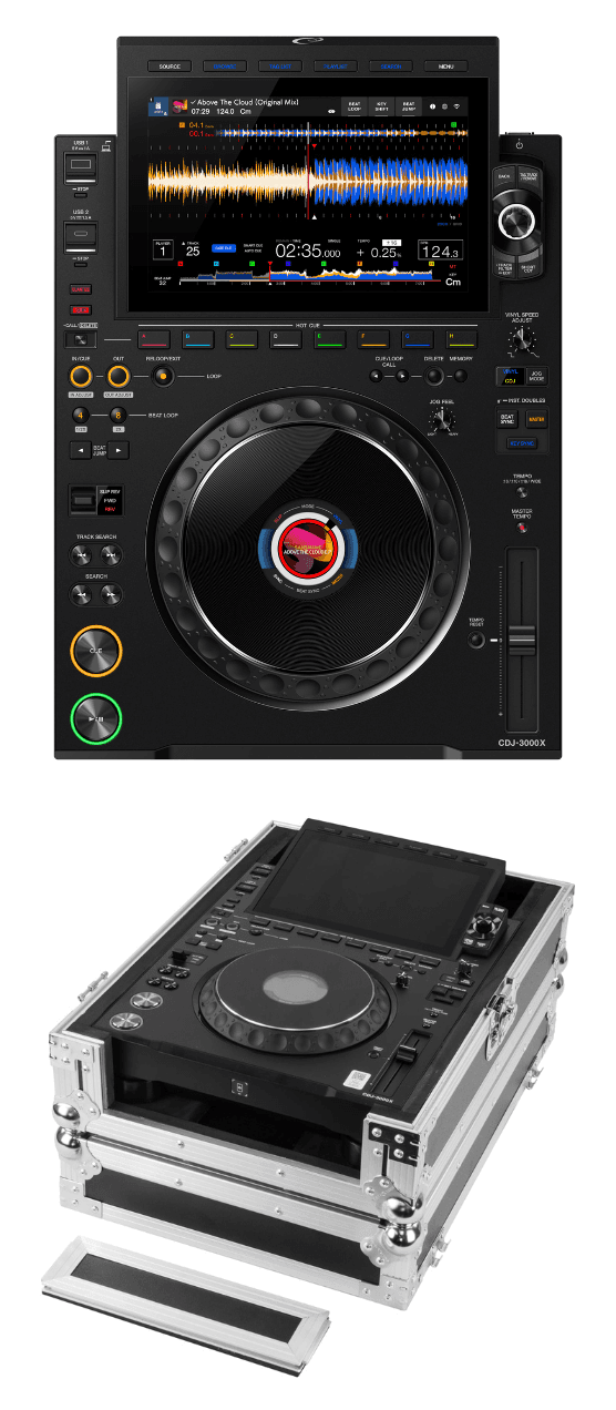 AlphaTheta CDJ-3000X + Odyssey FZ3000X Flight Case Bundle.