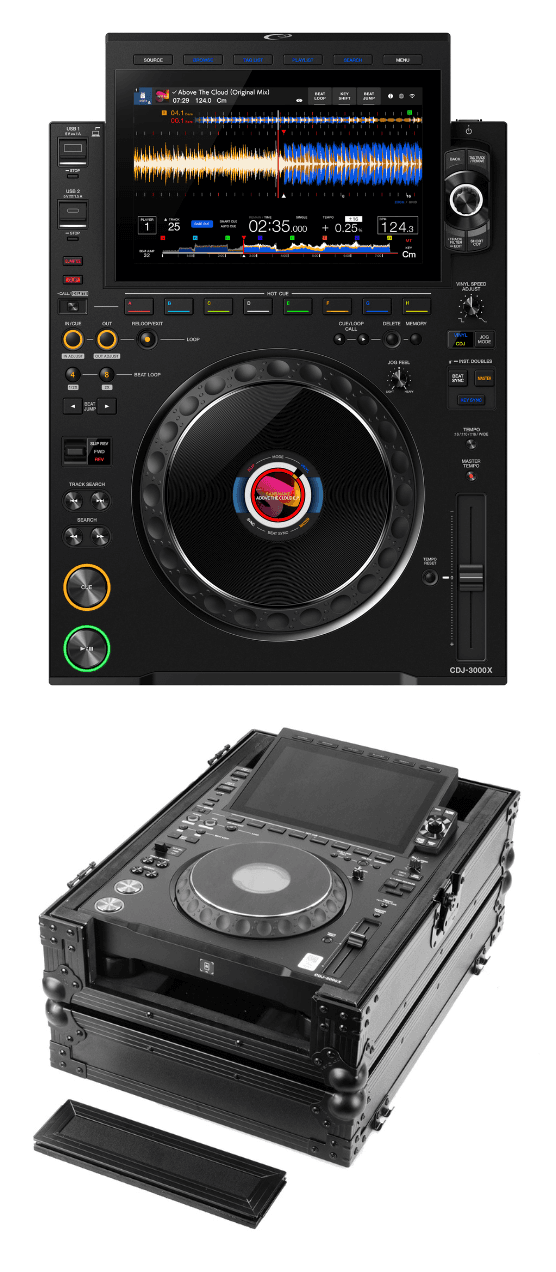 AlphaTheta CDJ-3000X + Odyssey FZ3000XBL Flight Case Bundle.