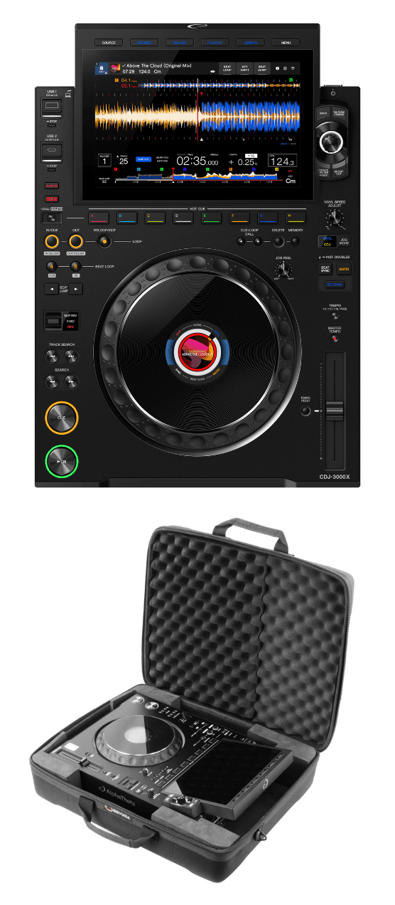 AlphaTheta CDJ-3000X + Odyssey BM3000X Soft Case Bundle.