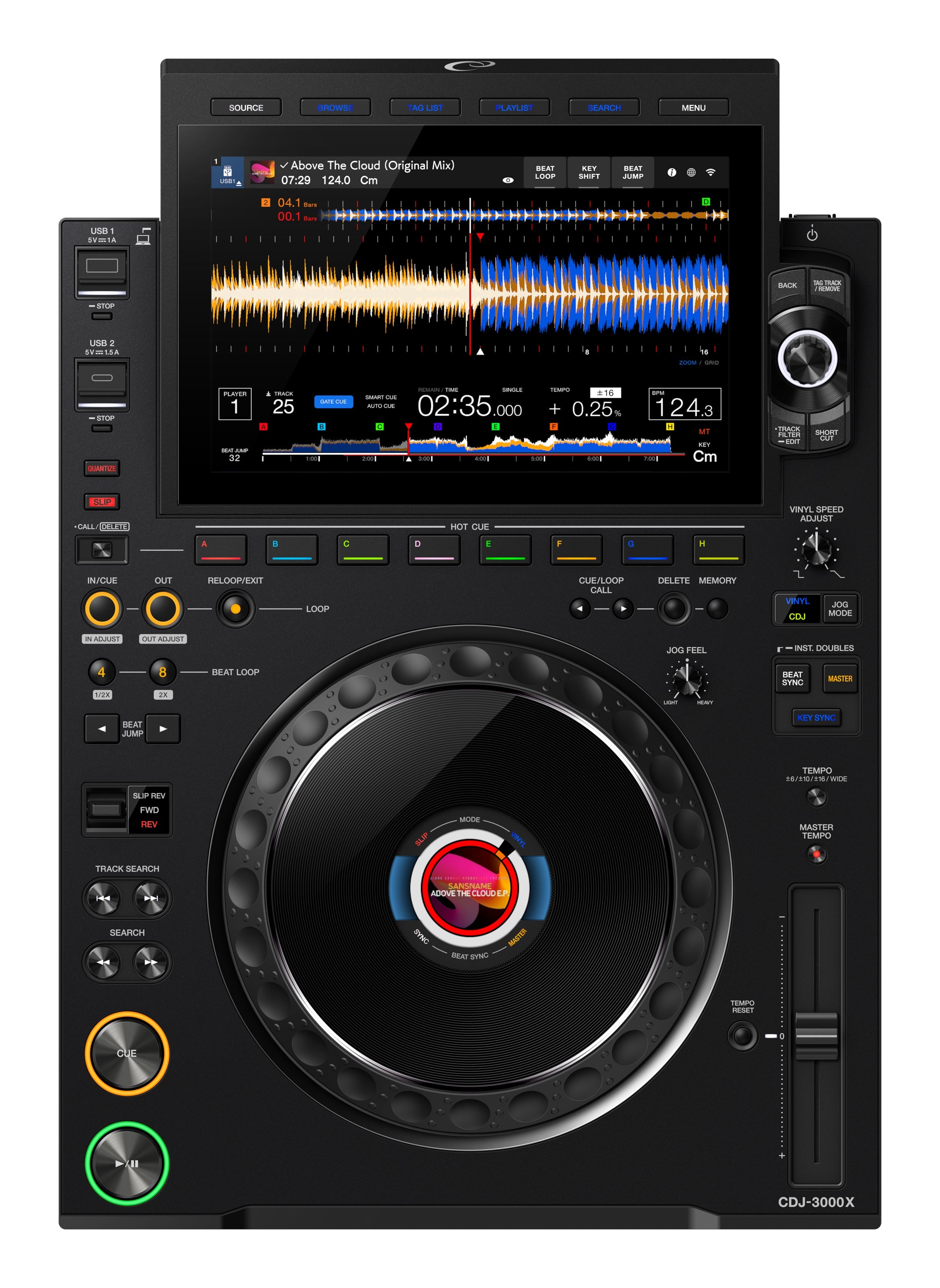 AlphaTheta CDJ-3000X + JetPack Glide System (Snap & Glide) Bundle.