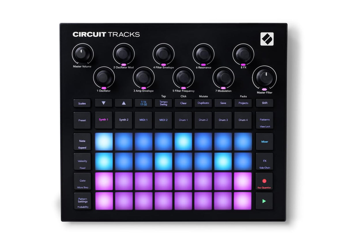 Novation Circuit Tracks - Standalone Groovebox with Synths, Drums and Sequencer.