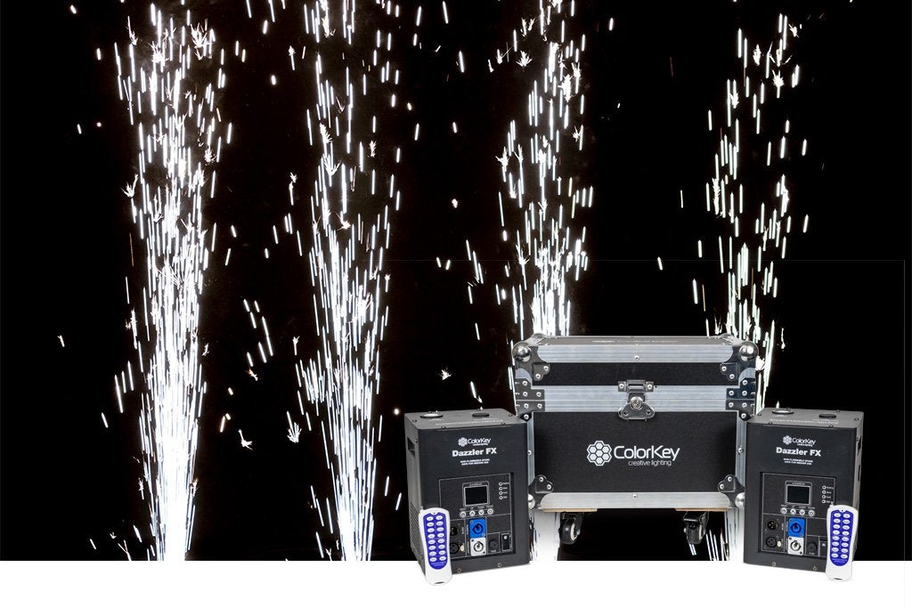 Colorkey Dazzler FX MK2 Pack - 2 Dazzler FX MK2 Bundle with Road Case (Black)