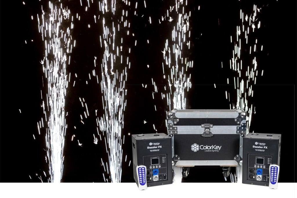 Colorkey Dazzler FX MK2 Pack - 2 Dazzler FX MK2 Bundle with Road Case (Black).