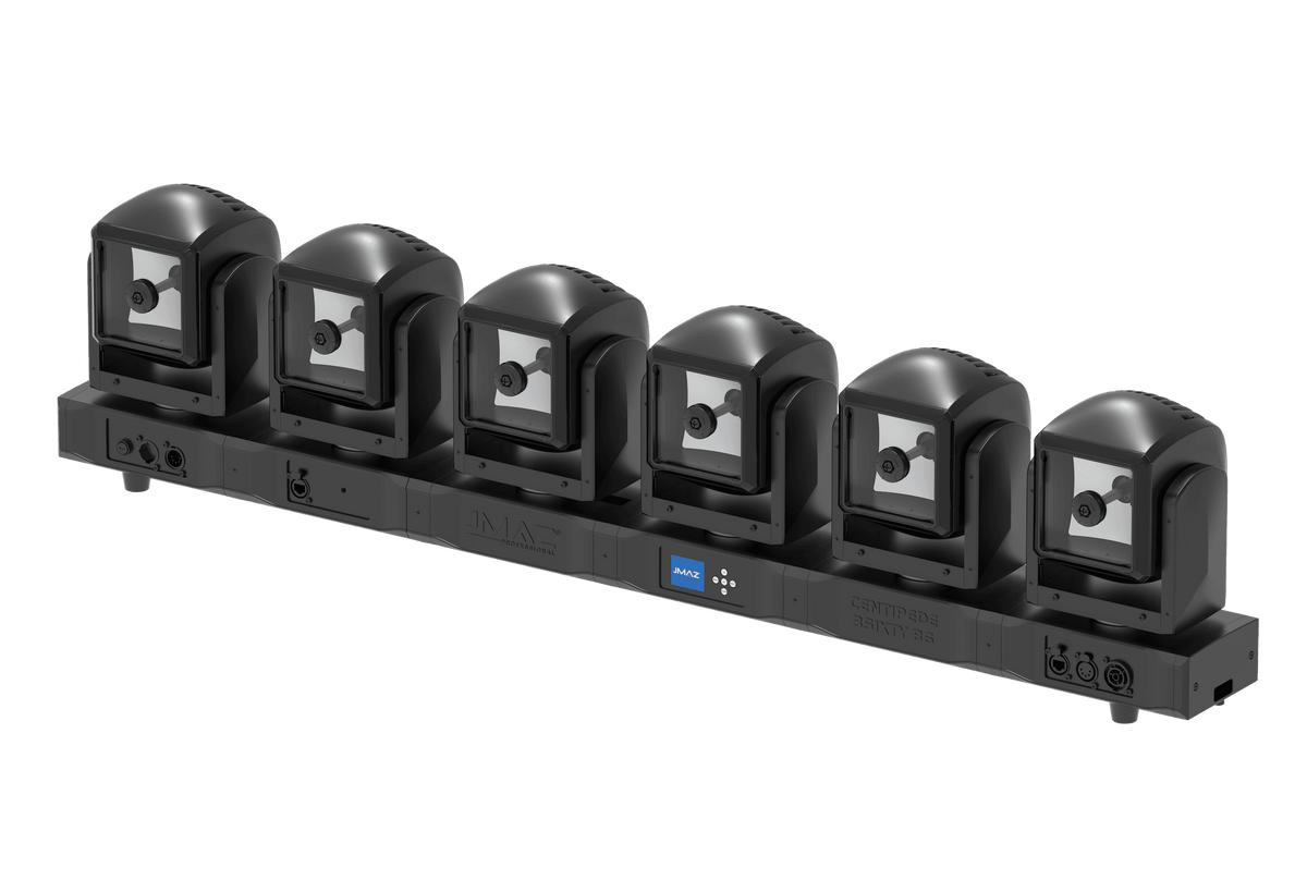 JMAZ PROFESSIONAL CENTIPEDE 3SIXTY B6 - RGBW LED Intelligent 6 Moving Head Bar.