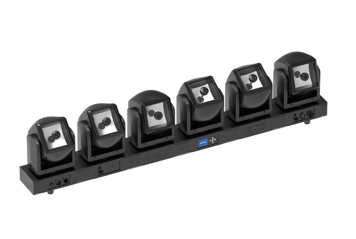 JMAZ PROFESSIONAL CENTIPEDE 3SIXTY B6 - RGBW LED Intelligent 6 Moving Head Bar.