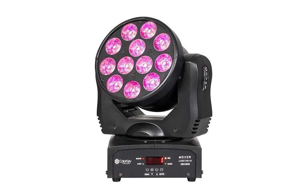 Colorkey Mover Wash HEX 12 - RGBAW-UV LED Moving Head Wash Light