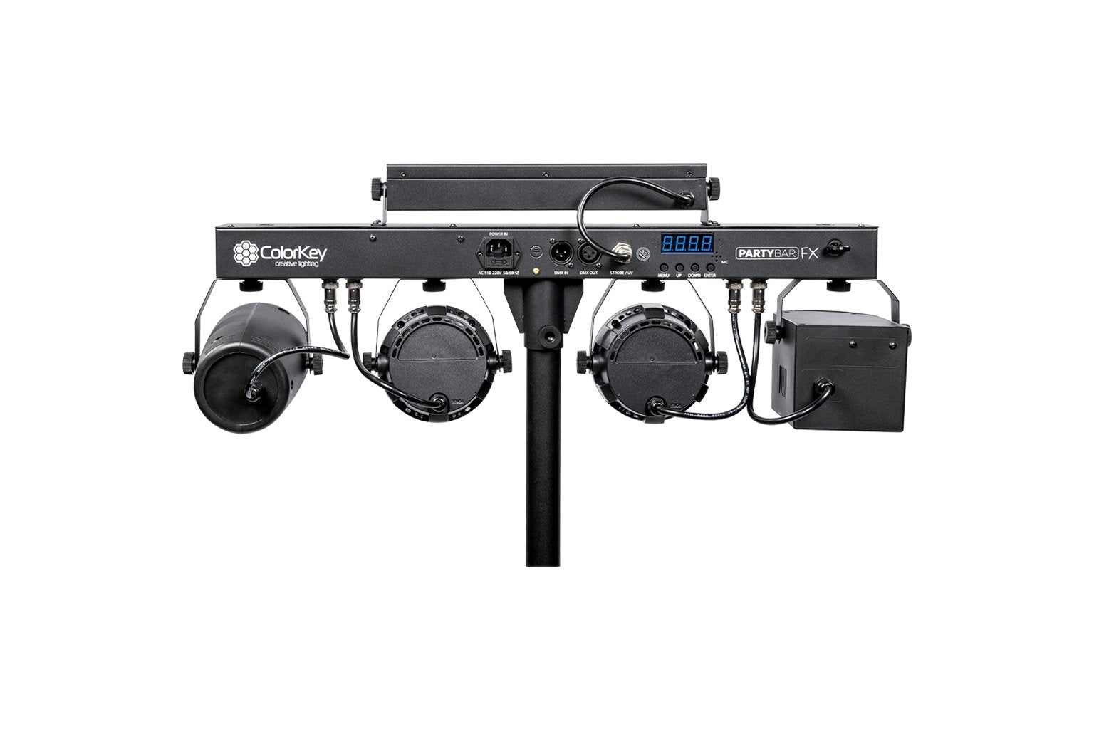 Colorkey PartyBar FX - Compact, all-in-one, Multi-effect Professional Lighting Package