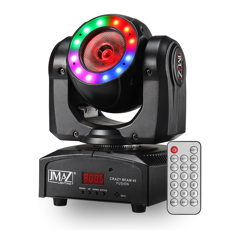 JMAZ CRAZY BEAM 40 FUSION - 60W RGBW LED Moving Head w/ Ring Effect