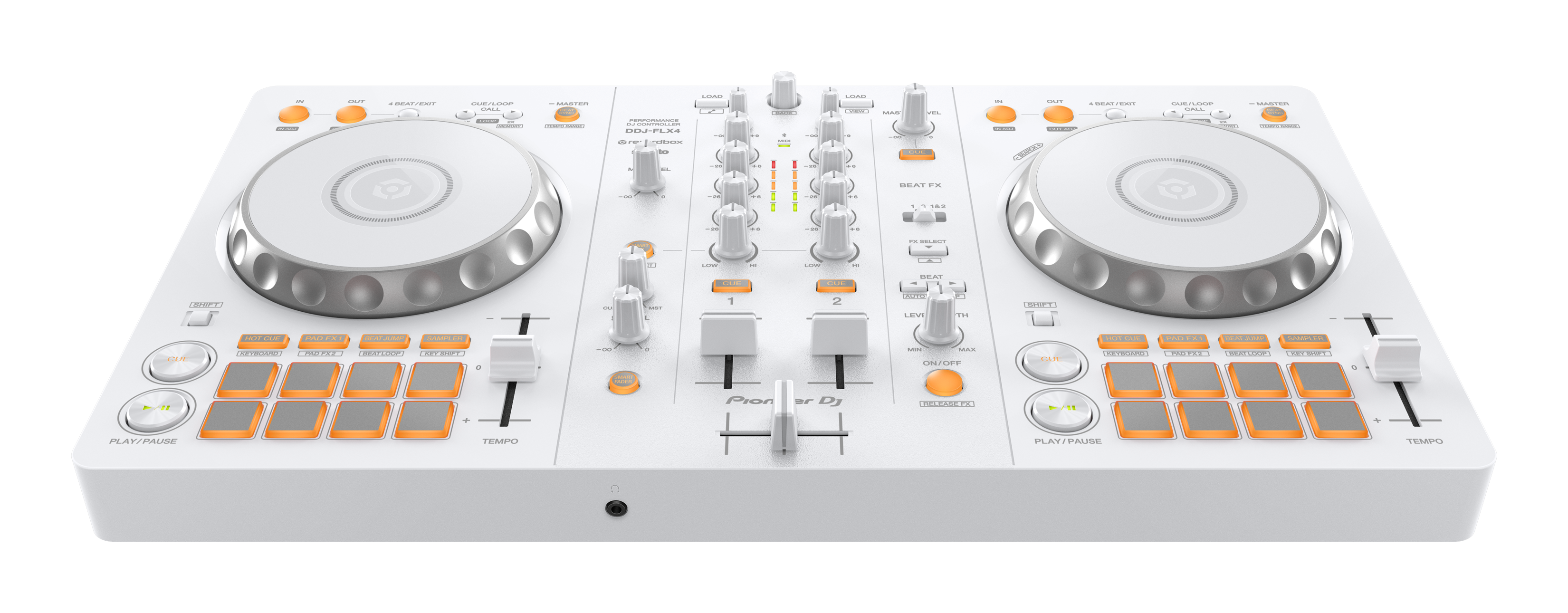Pioneer DJ DDJ-FLX4-W - 2-Channel DJ Controller for Serato, Rekordbox and djay, Limited White Edition