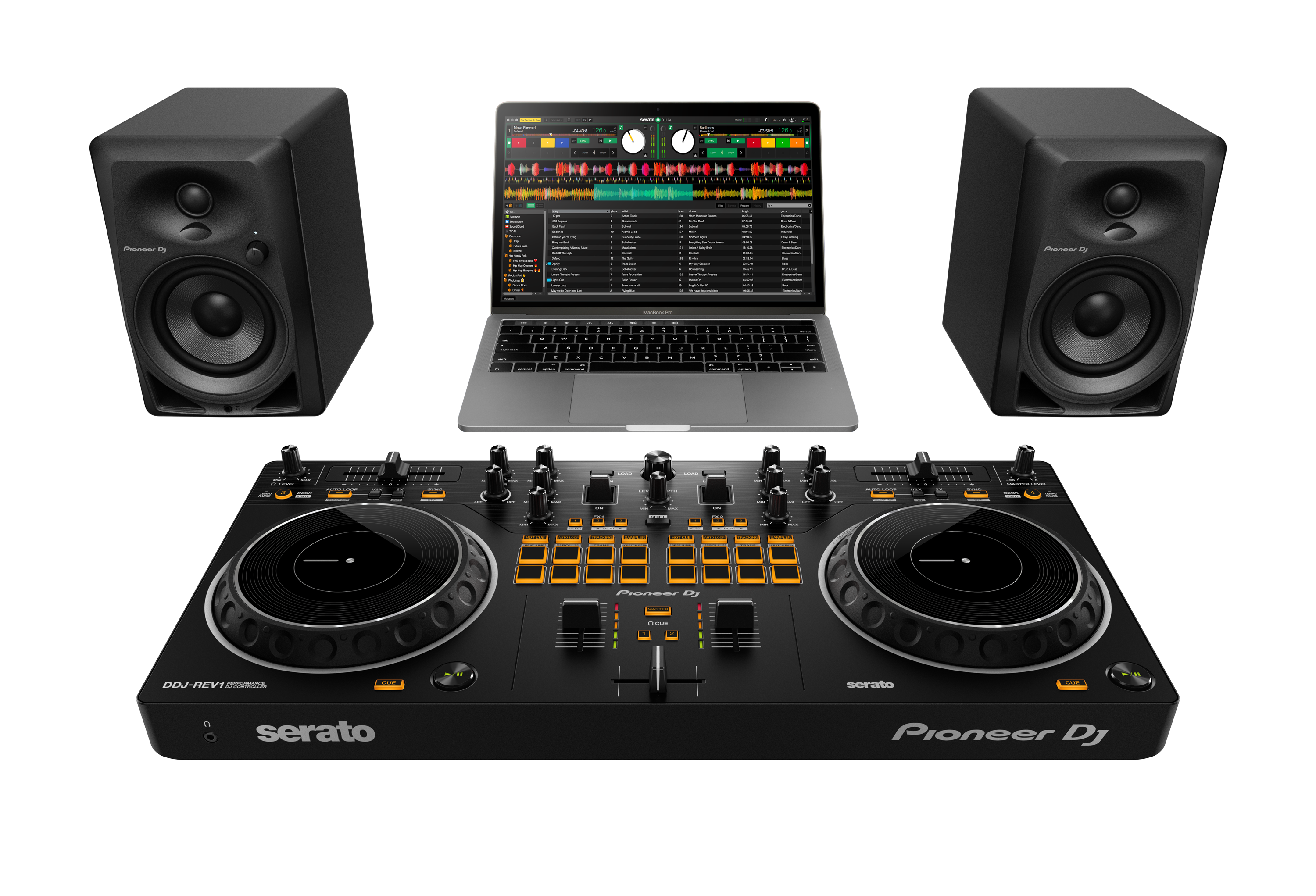 Pioneer DJ DDJ-REV1 - Scratch-style 2-channel DJ controller for Serato DJ Lite - Open Box