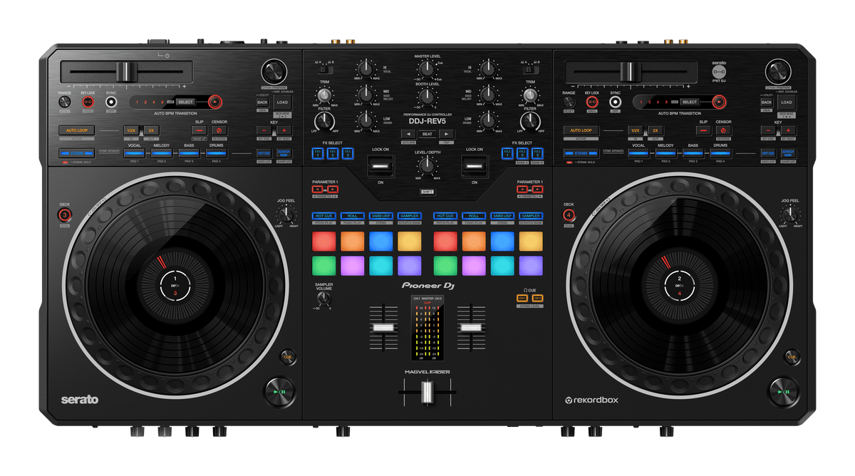 Pioneer DJ DDJ-REV5 Controller + Headliner HL11001 Volta Power-Ready Case Bundle.