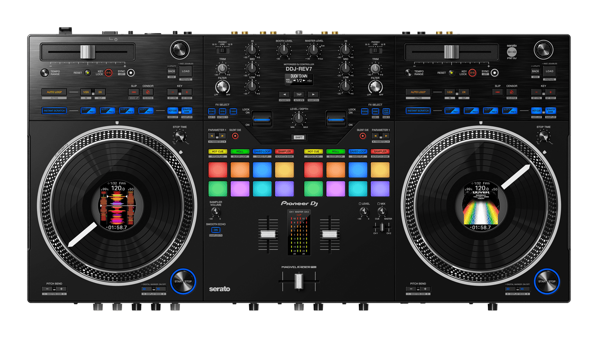 Pioneer DJ DDJ-REV7 - Scratch-Style 2-Channel Professional DJ Controller for Serato DJ Pro - Open Box.