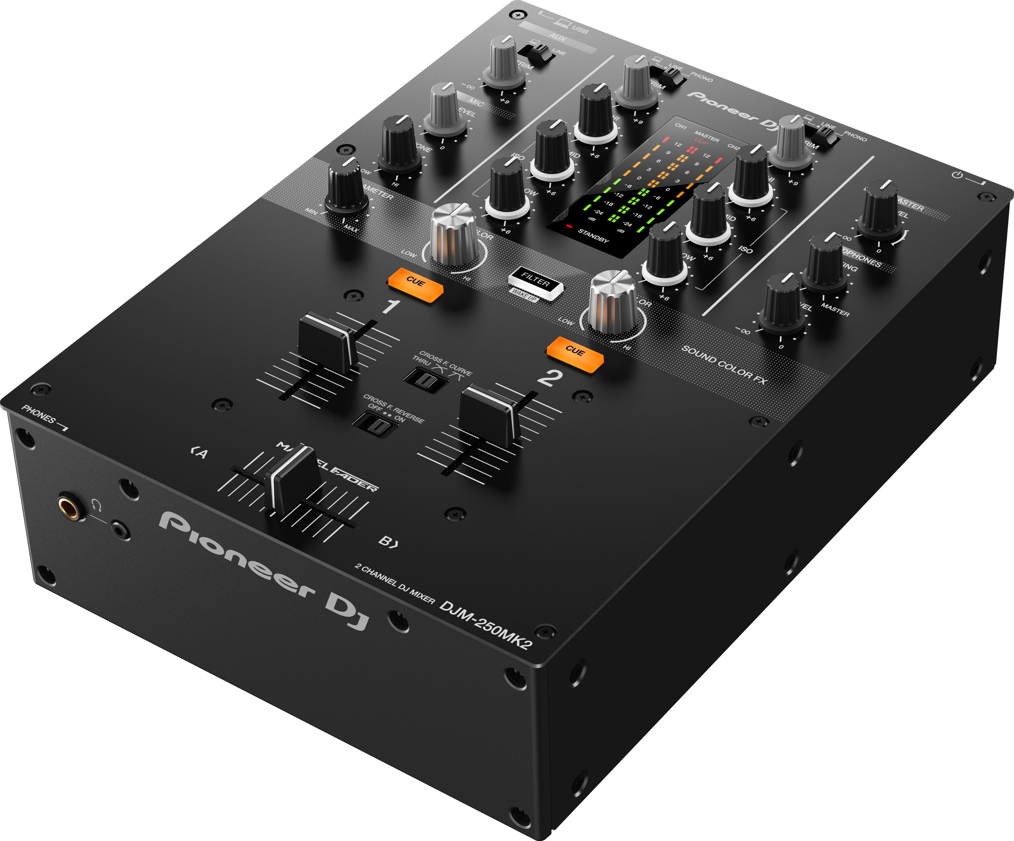 Pioneer DJ DJM-250MK2 - 2-Channel Scratch Mixer with rekordbox DJ and rekordbox DVS