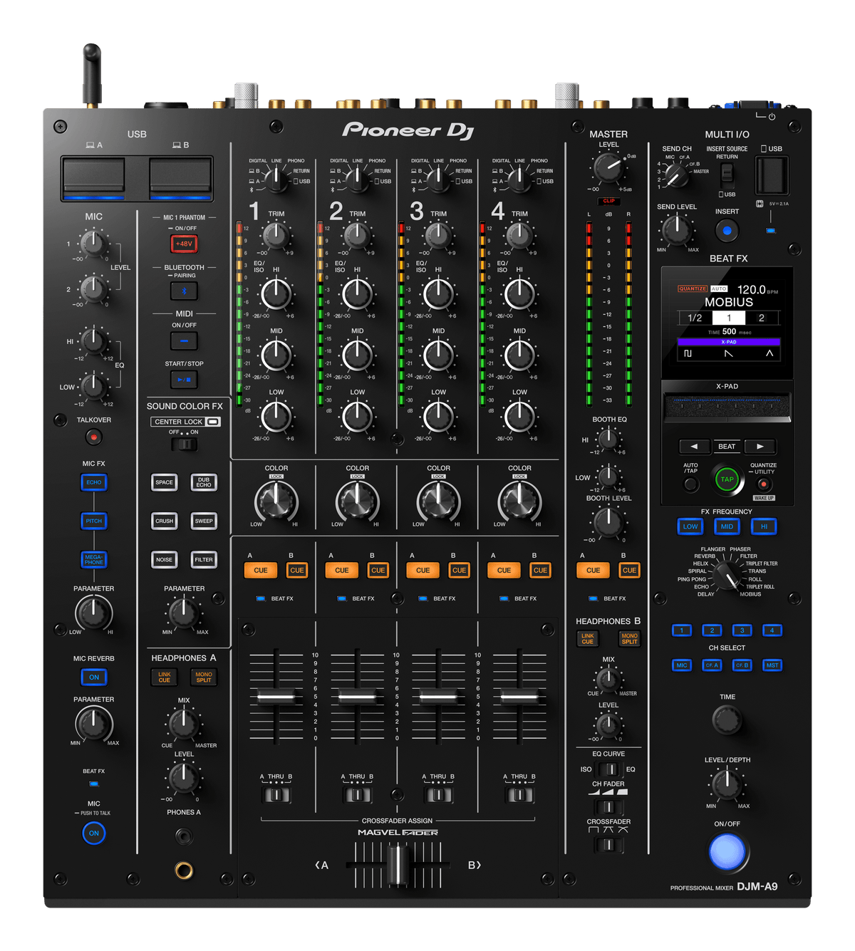 Pioneer DJ DJM-A9 - 4-Channel Professional DJ Mixer.