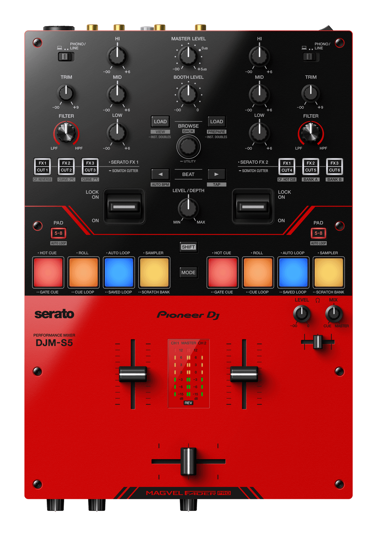Pioneer DJ DJM-S5 + 2x Reloop RP-8000 MK2 Bundle.