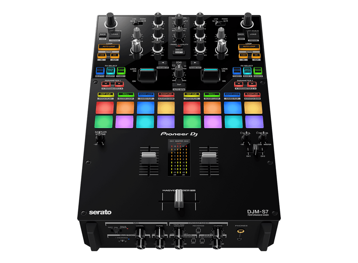 Pioneer DJ DJM-S7 - Scratch-style 2-Channel Performance DJ Mixer.