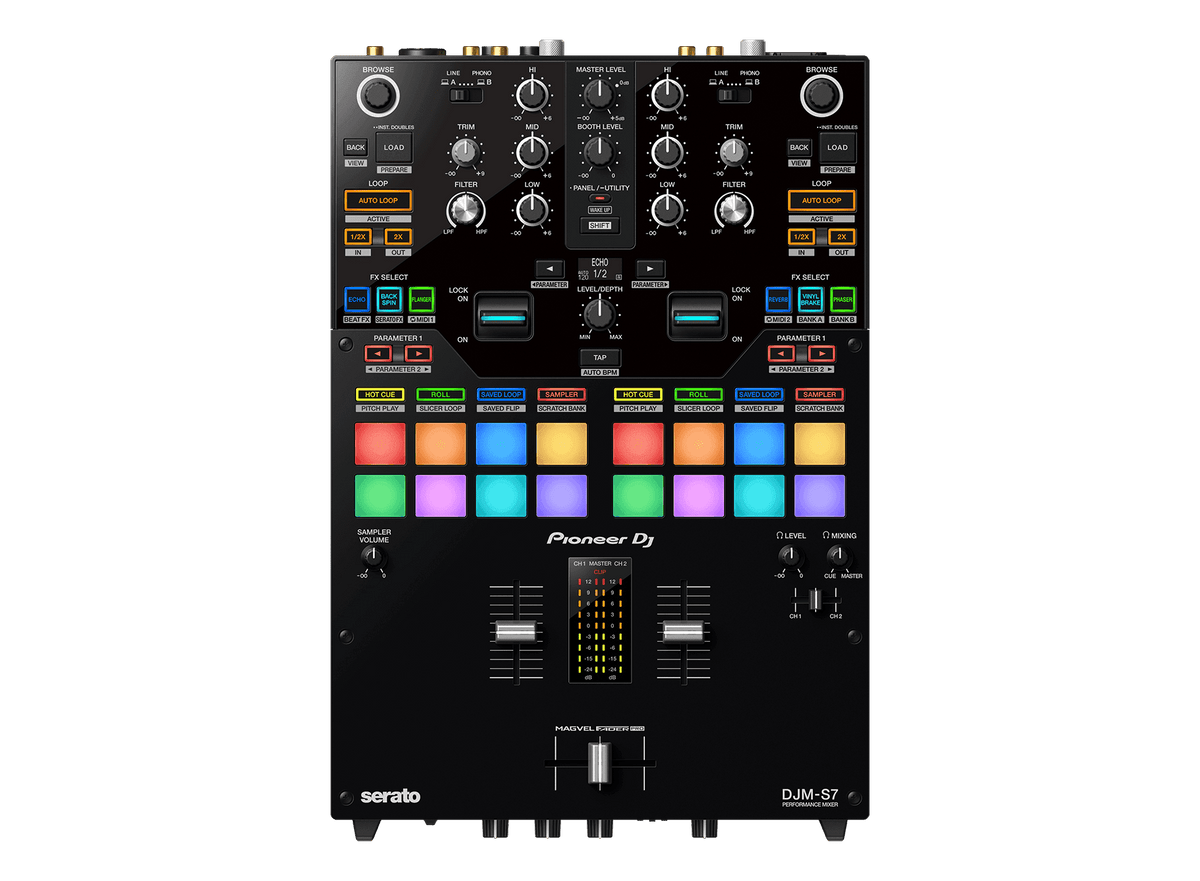 Pioneer DJ DJM-S7 - Scratch-style 2-Channel Performance DJ Mixer.