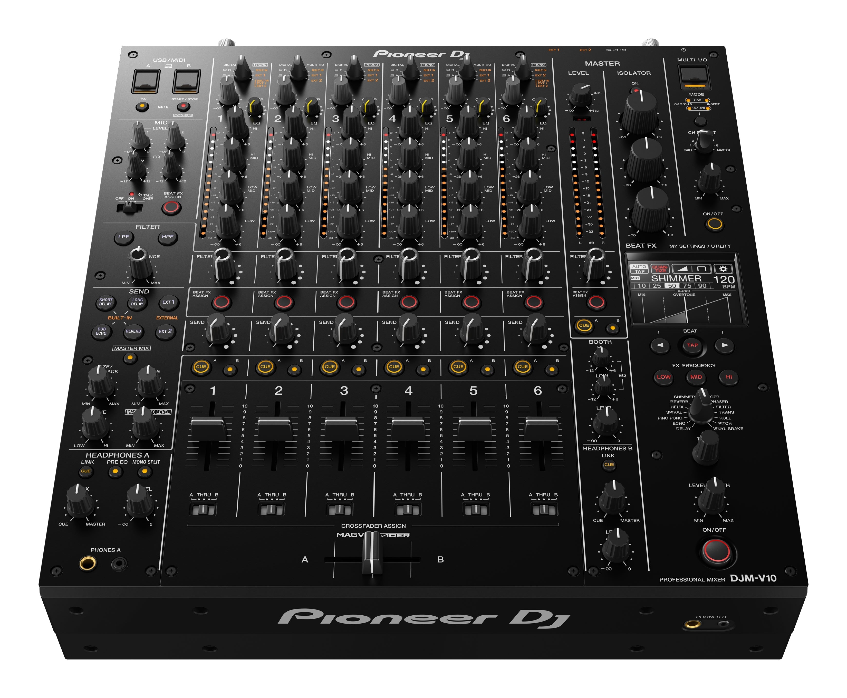 Pioneer DJ DJM-V10 - 6-Channel Club Mixer - Open Box