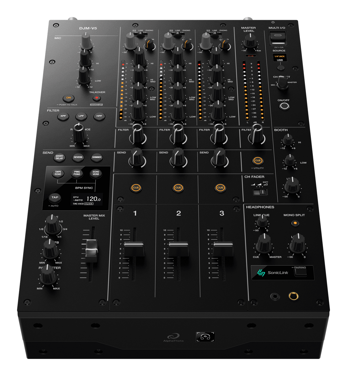 AlphaTheta DJM-V5 - 3-Channel DJ Mixer - Open Box.