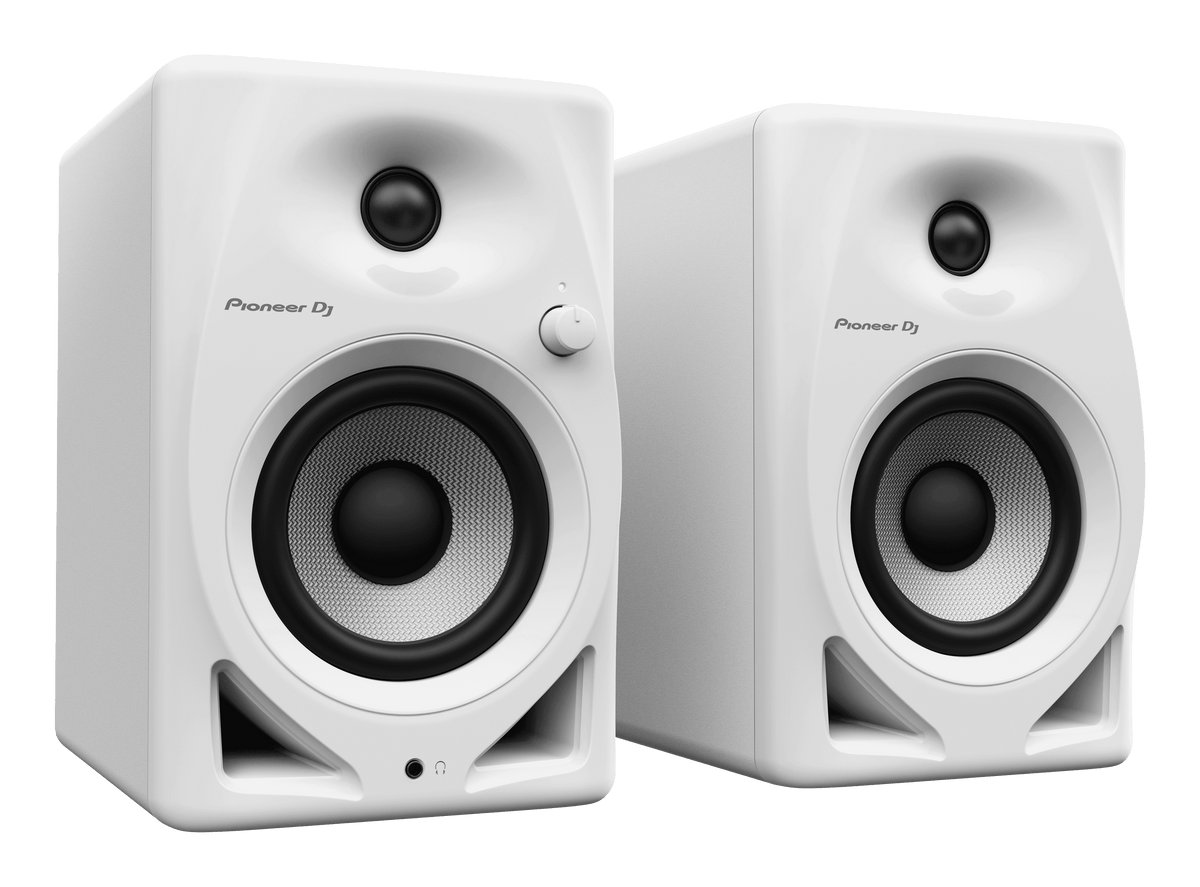 Pioneer DJ DM-40D-W - 4-Inch Desktop Monitor System (Pair, White) - Open Box!.
