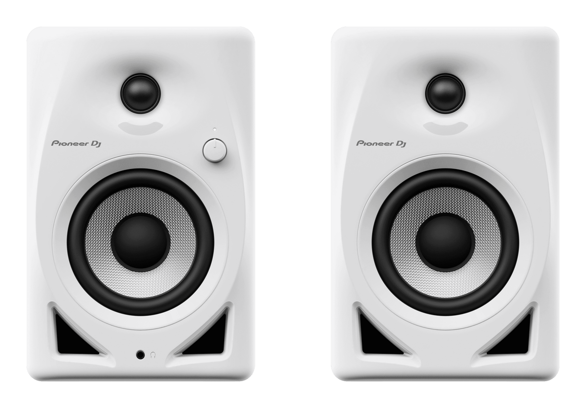 Pioneer DJ DM-40D-W - 4-Inch Desktop Monitor System (Pair, White).