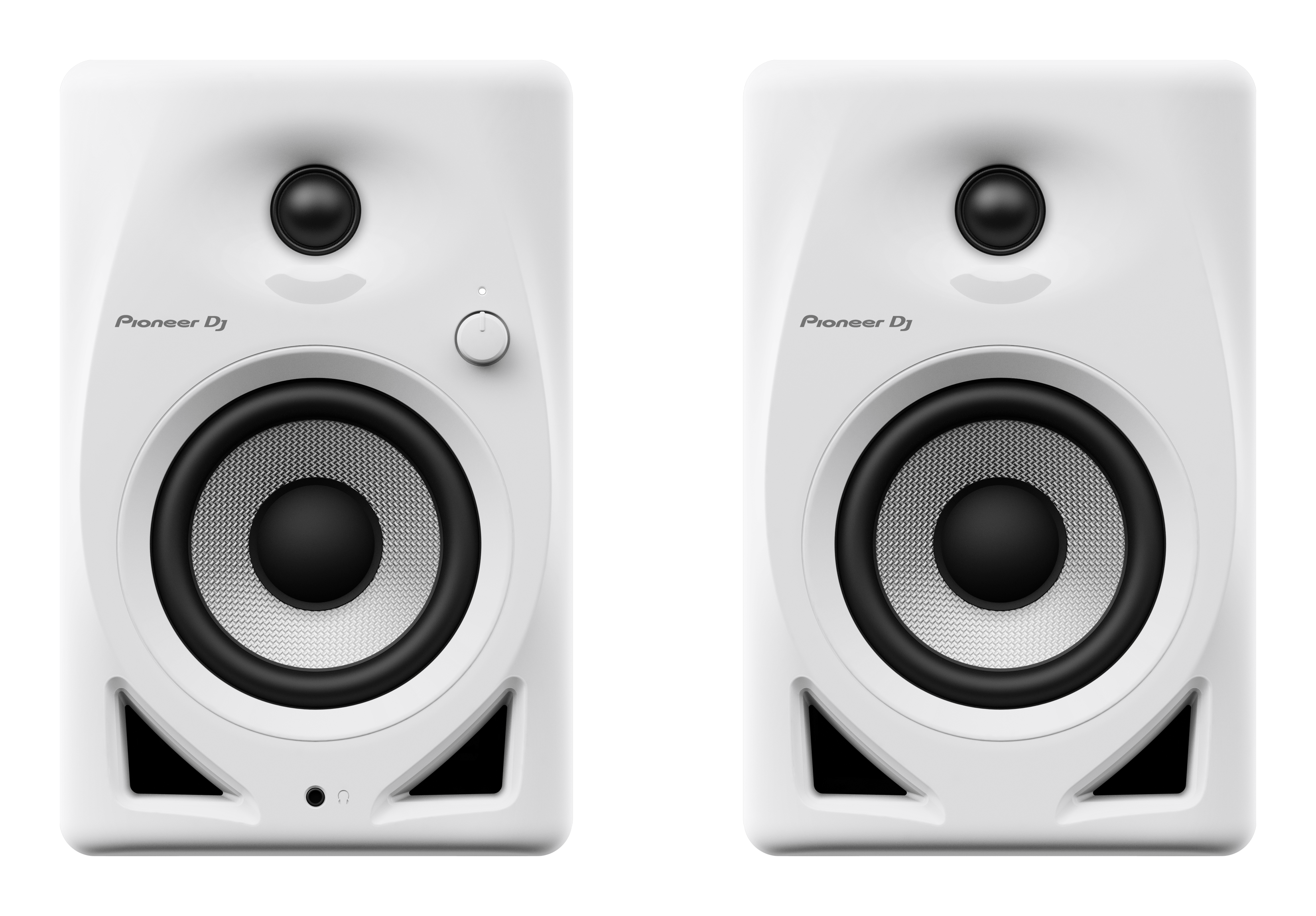 Pioneer DJ DM-40D-W - 4-Inch Desktop Monitor System (Pair, White) - Open Box!.