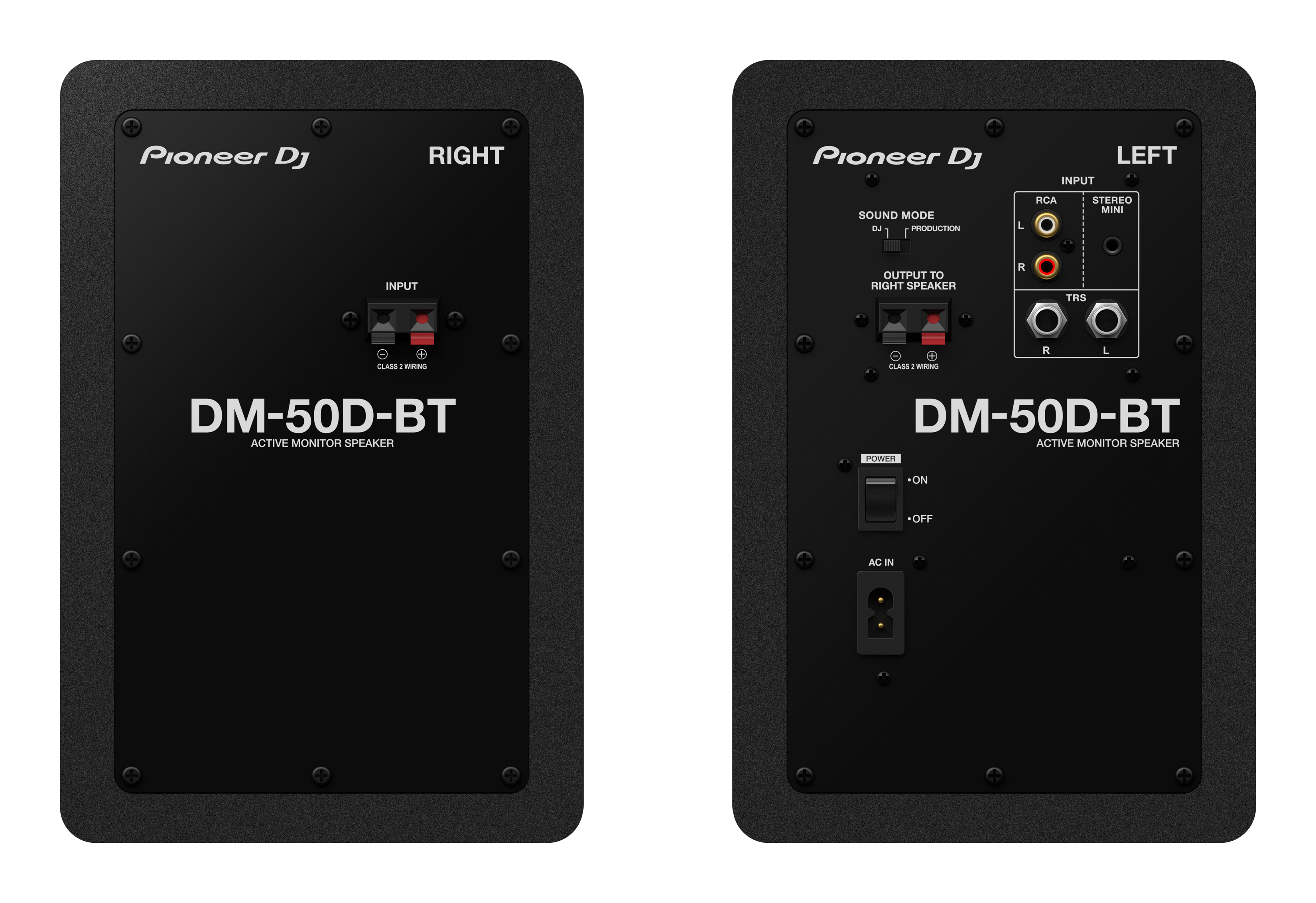 Pioneer DJ DM-50D-BT - 5-Inch Desktop Monitor System with Bluetooth Functionality (Pair, Black)