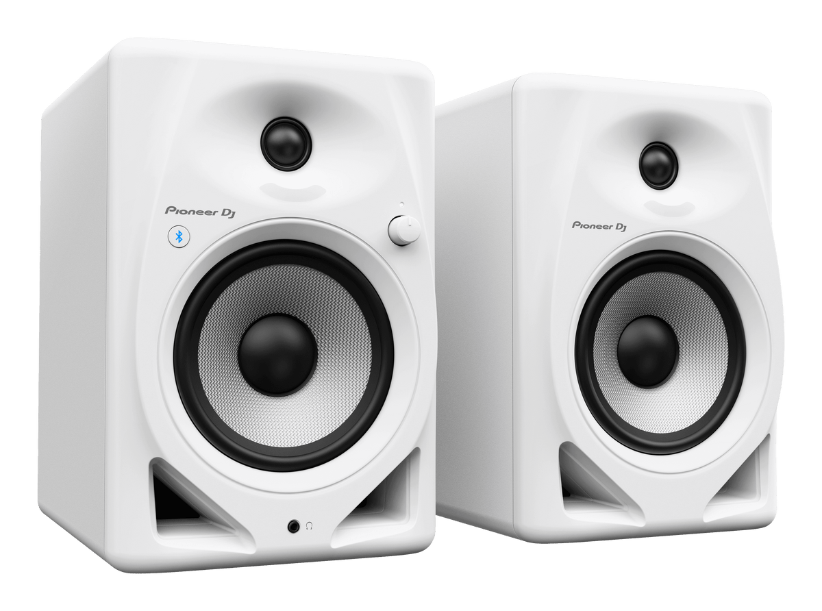 Pioneer DJ DM-50D-BT-W - 5-Inch Desktop Monitor System with Bluetooth Functionality (Pair, White).
