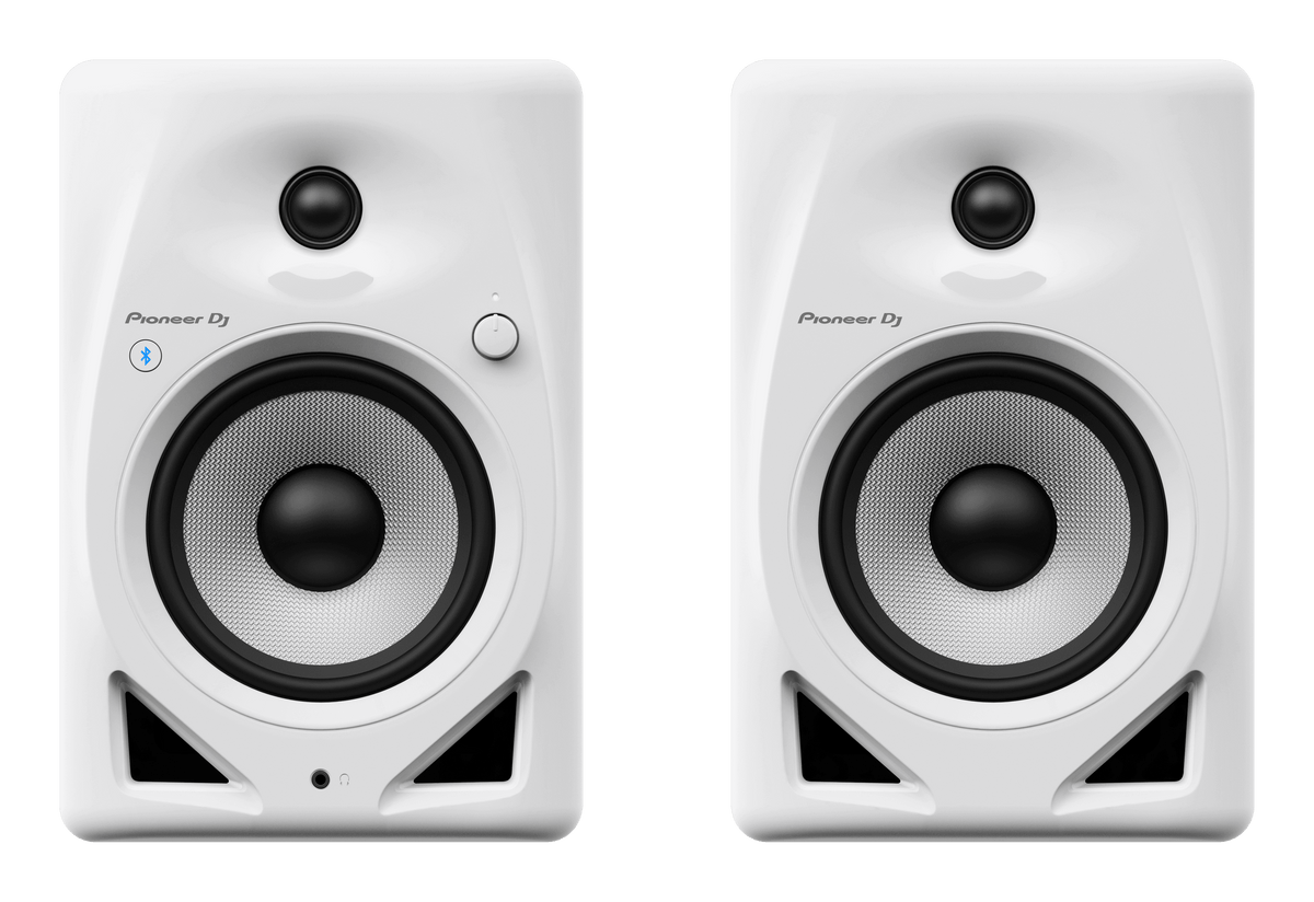Pioneer DJ DM-50D-BT-W - 5-Inch Desktop Monitor System with Bluetooth Functionality (Pair, White).