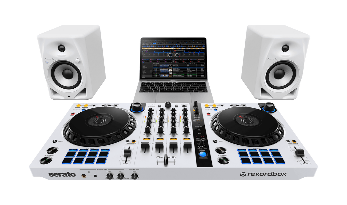 Pioneer DJ DM-50D-BT-W - 5-Inch Desktop Monitor System with Bluetooth Functionality (Pair, White).