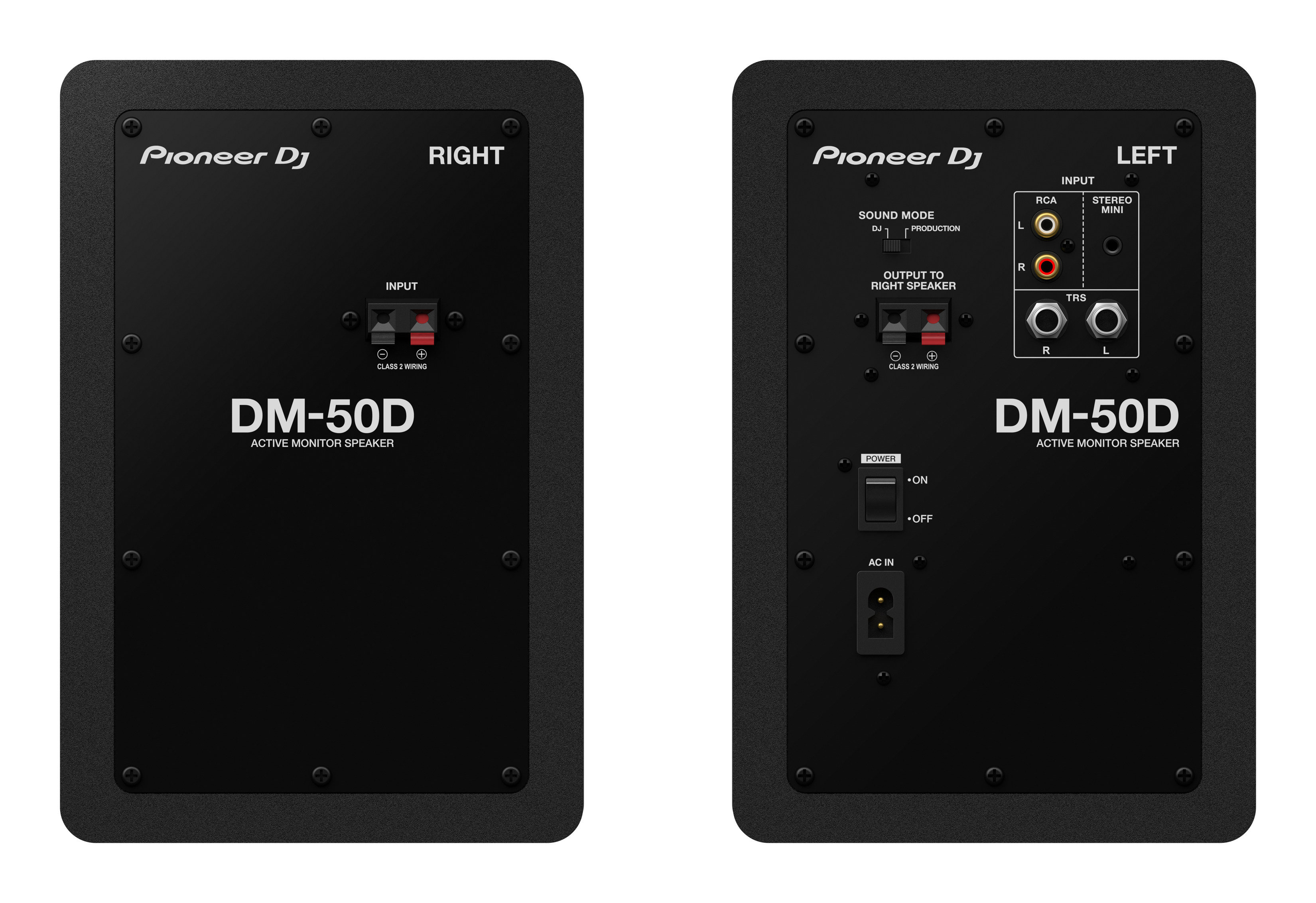 Pioneer DJ DM-50D-K - 5” Desktop Monitor System (Pair, Black)