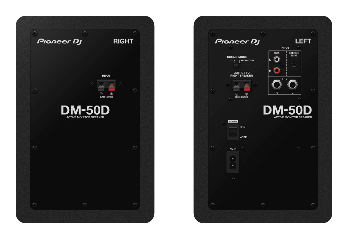 Pioneer DJ DM-50D-K - 5” Desktop Monitor System (Pair, Black).