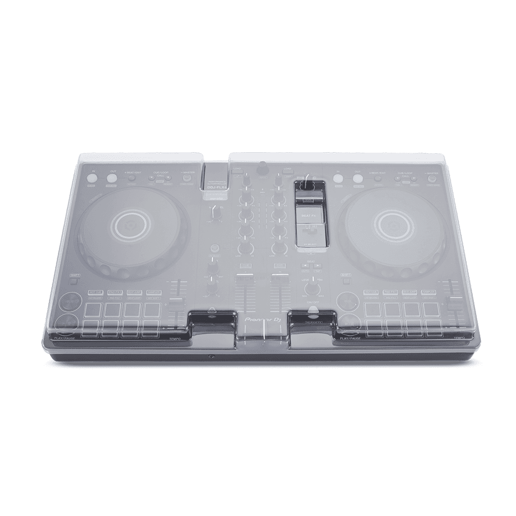Pioneer DJ DDJ-FLX4 + Decksaver DSLE-PC-DDJFLX4 Cover Bundle.