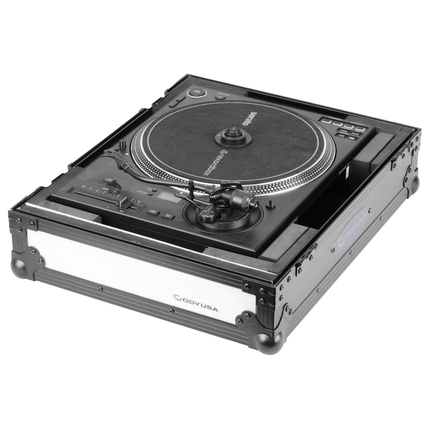 Odyssey FFXCRSS121200BL - LED Black Label Pioneer DJ PLX-CRSS12 / Technics 1200 Turntable Flight FX Case
