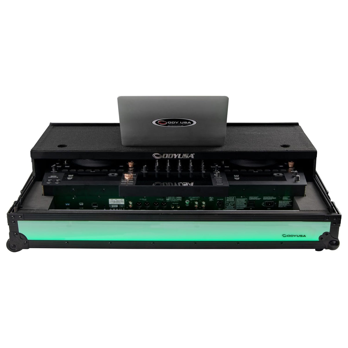 Odyssey FFXOPUSQUADCW1 - Pioneer DJ OPUS-QUAD Flight Effects Case with Glide Style Laptop Platform and Wheels.