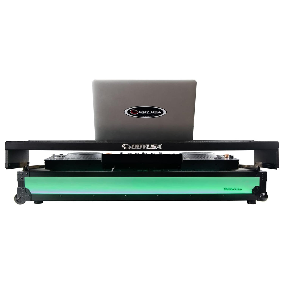 Odyssey FFXOPUSQUADCW1 - Pioneer DJ OPUS-QUAD Flight Effects Case with Glide Style Laptop Platform and Wheels.