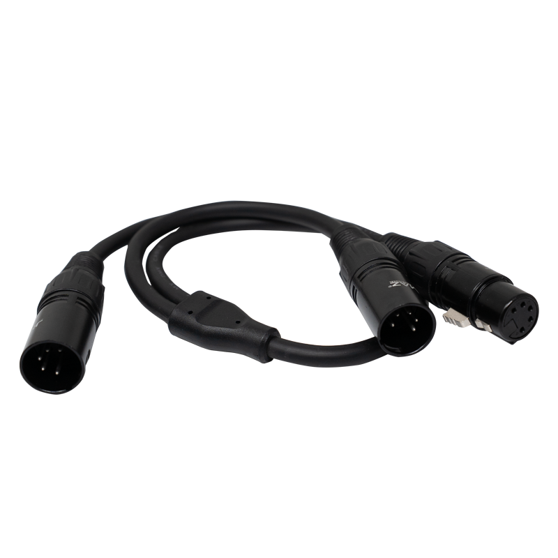 JMAZ PROFESSIONAL Electro Y-DMX Through Splitter - 5-Pin DMX Through Y-Splitter